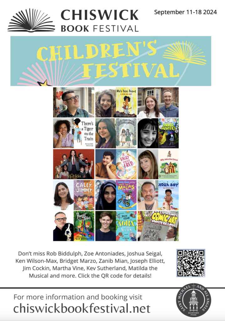 Why not download and print out this poster  for the 16th Chiswick Book Festival which takes place 11-18 September 2024