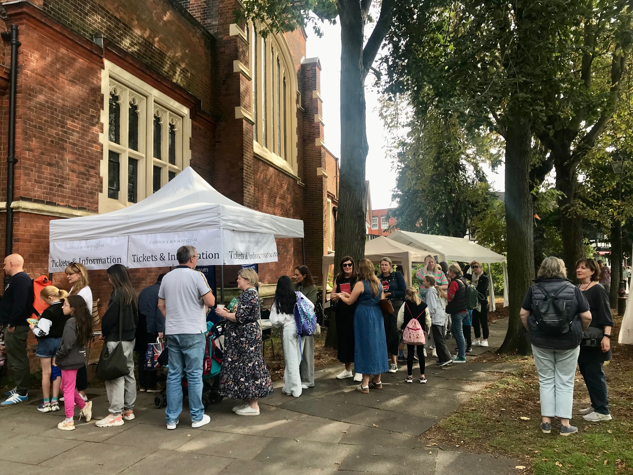 Queuing Chiswick Book Festival